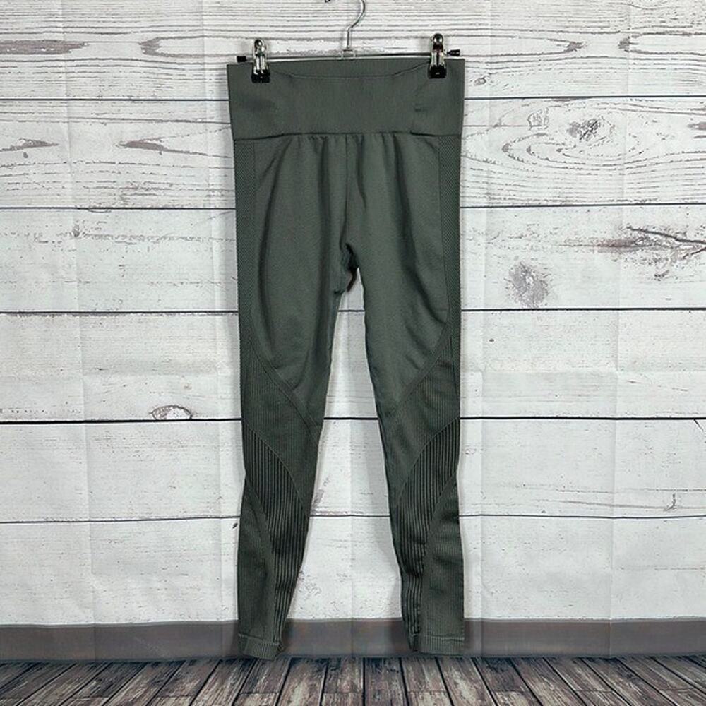 Zyia Leggings Womens Medium Gray Performance Ankle Shaping‎ High Rise Stretch